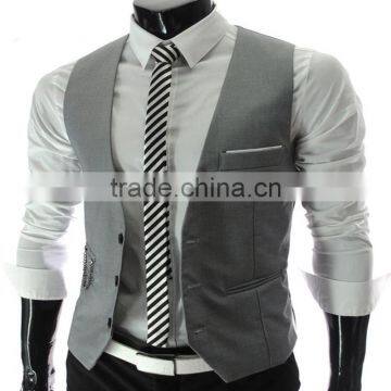 2016 Spring New Men Korean Fashion Slim Waistcoat Men Vest Western Style Suit photo-3