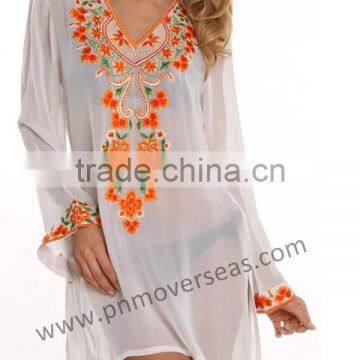 Latest Embroidered Georgette Kaftan