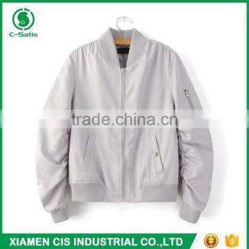 New Style Custom Logo Multicolor 100% Polyester Ladies Sublimated Bomber Jacket photo-2