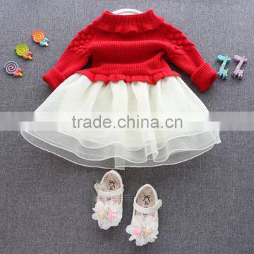 Christmas Dresses Children Red Sweaters Skirts for Kids XMAS BABY RED SWEATERS DRESSES CUTE DRESSES GOOD QUALITY photo-2