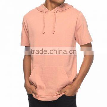 High Quality Custom Hoody Copper Short Sleeve Hoodie for Men