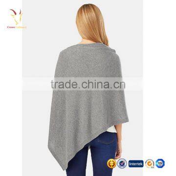 Top 10 Grey Cashmere Wool Poncho Wrap photo-2