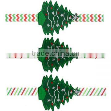 F40643A Christmas decoration elastic christmas tree baby headband pattern