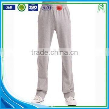 Navy Blue White Custom Plain Breathable Cotton Sports Pants Wholesale photo-6