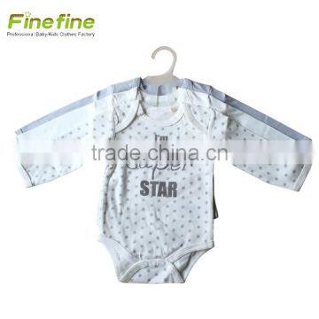 Long Sleeve Baby Clothes Organic Lovely Design Baby Romper Blank Set