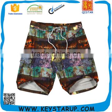 Wholesale Jacquard Fabric Beach Shorts, 4 Way Stretch Boardshorts Custom