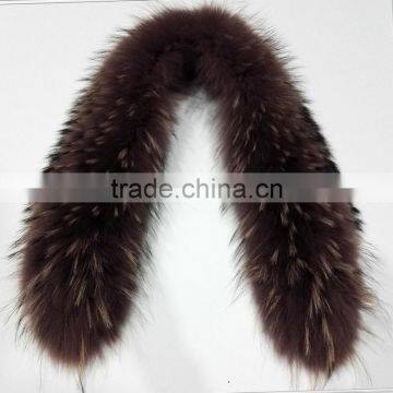 Myfur Real Animal Fur Raccoon Fur Made High Quality Fur Collar Hooded for Winter Garment photo-2