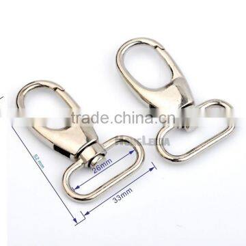 25mm 1inch silver nickle Alloy Swivel Clasps Snap Key Hooks DIY Key Chain Ring clip buckle HK-019