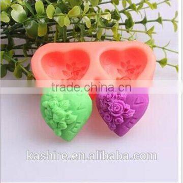 Silicone DIY 3D Double Rose Mold Cake Chocolate Decorating Baking Mould,diy Kitchen Silicone Cake Mould,soap Mold photo-2