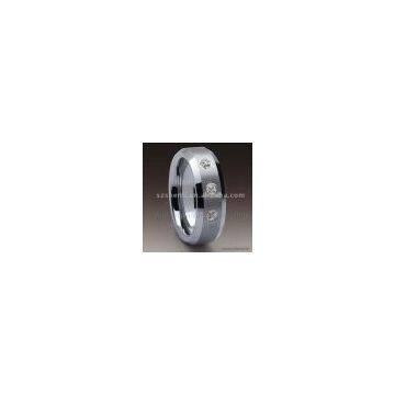 Sell Tungsten Ring Diamond Inlay