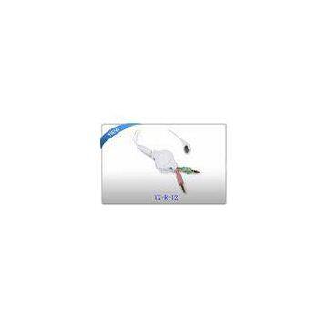 0.8M cable 3.5MM plug stereo retractable earphone / earbuds for Girls