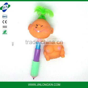 2013 Doll Head Plastic Ball Pen for promotion