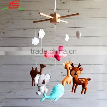 cute baby gift animal felt hanging bed ring