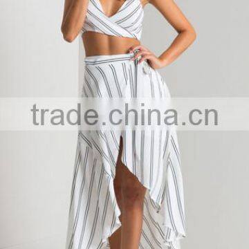 Hampton Wrap Over Maxi Skirt In Ivory