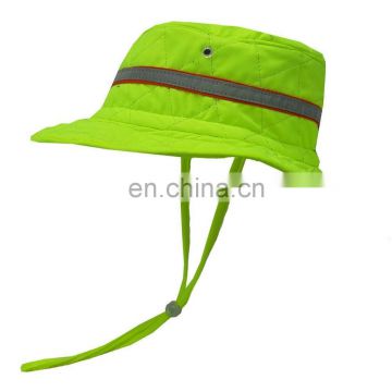 Unisex Cooling Hat High Visibility Tape Water-Repellant Nylon Liner 100% Cotton Outer Bucket Hat