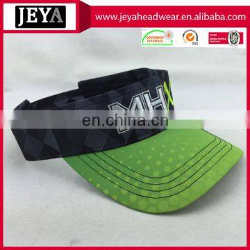 High Quality Heat Transfer Sun Visor Colorful Polyester Visor Flat Embroidery