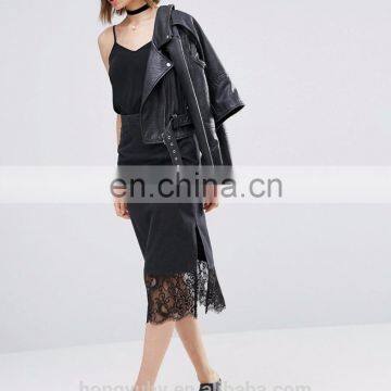 2016 New Black women fashion style lerther clothing flower printing fringe jacket cardigan autumn kimono EZ2903