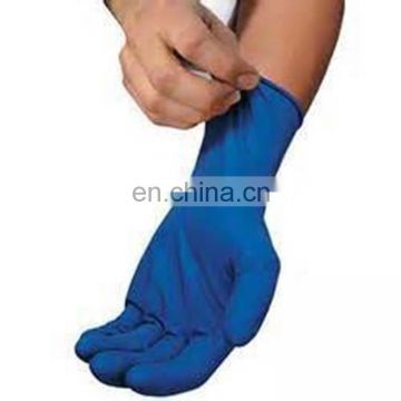 Blue heavy duty protective disposal hand gloves