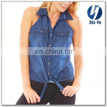 brand new fashion casual jeans shirt for ladies