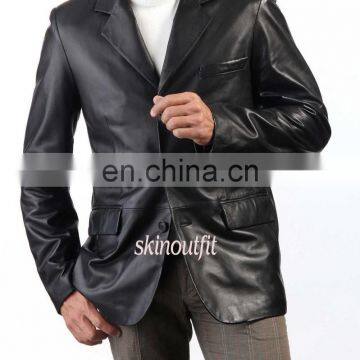 Casual Leather Blazer