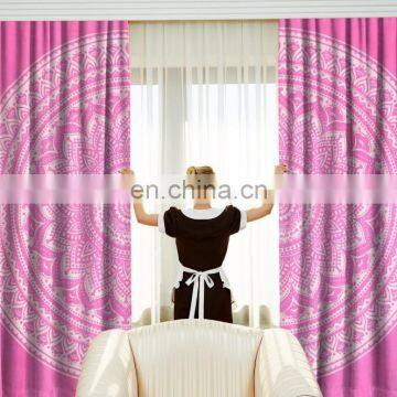 Indian 2017 Ombre Mandala Curtain set Cotton Boho Drapes Window Decor Curtain Set