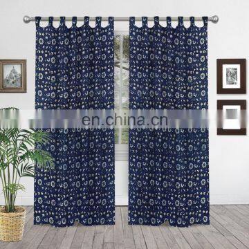 Hand Block Print Tapestry Indian Curtain Curtains Window Drapery Decor Art