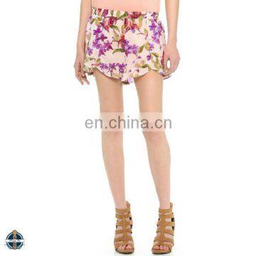 T-WS508 Guangzhou Factories Lady Floral Chiffon Shorts Summer