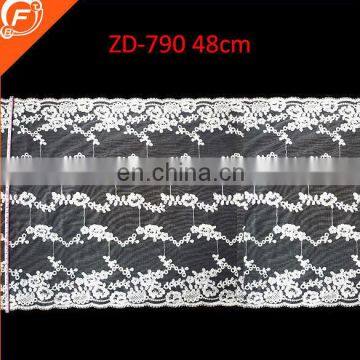 2014 fancy classic china embroidered lace trimmings for dress flower pattern