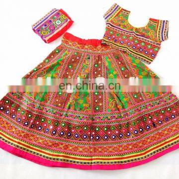 Designer Kutch Hand Embroidered Banjara Chaniya Choli -Belly dance costume Chaniyacholi - ram leela style chaniya choli