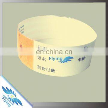 Custom Cheap Waterproof and Promotional Tyvek Wristband in Different Colors Printing