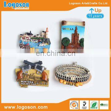 Wholesale Cheap Country Souvenir Resin Fridge Magnet Custom Design