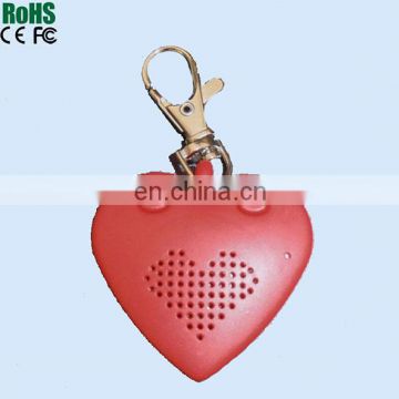 Heart Shaped Design Music Voice Recording Keychain for Promotion