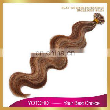 Factory Price Aliepress Hair Russian Remy Hair Extension Russian Body Wave Pre Tip Hair photo-5