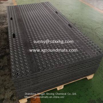 Durable HDPE plastic road mat mobile ground protection mat