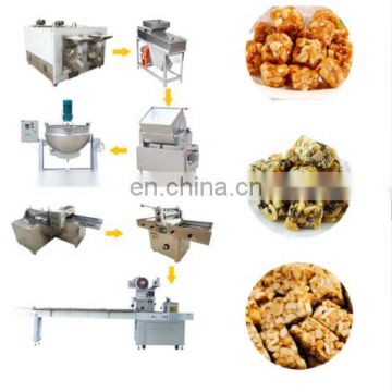 Factory Directly Supply Lowest Price Puffed rice candy cake production line/ popcorn ball forming machine