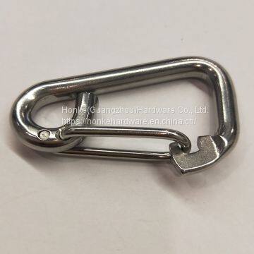 Stainless Steel Marine Safety Carabiner Spring Snap Hook With Eye