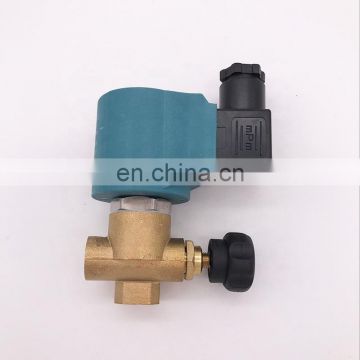 GOGO Normally close Brass high temperature steam solenoid valve FKM G1/4" 110V 220VAC adjustable Ironing Boiler Solenoid Valve