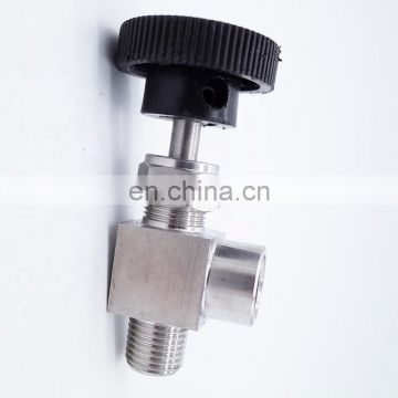 Needle valve Free ship Adjustable Right angle 1/4" male to female thread SUS304 Flow Control shut off crane needle valve