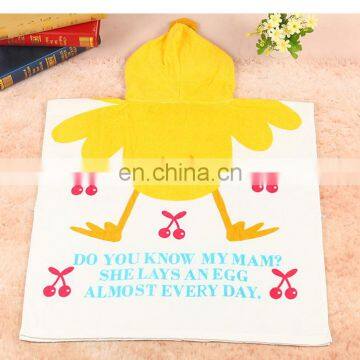 Customised 100% cotton baby hooded towel kids bathrobe