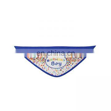 Hot Sale Top Quality Triangle Red and Blue Girls &Boys Pet Dog Scarf for Birthday