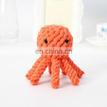 China supplier low price durable small dog chew octopus cotton rope toys