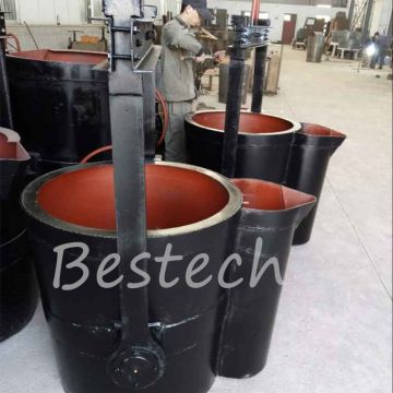 1-5t cast iron steel foundry pouring ladle