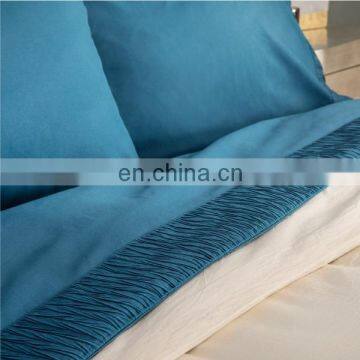 Korean Luxury Soft Turkey Italian Customized Logo Teal Green Bedroom Comforter Bed Sheet Bedding Set In Bulk