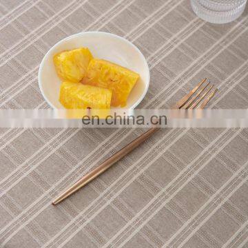 Japanese Style Indoor Kitchen Decoration Table Cover Geometric Lattice Cotton Linen Fabric Jacquard Tablecloth photo-7