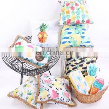 China Nanjing Provide Customized Spun-spun Fresh Fruit Plants Patterned Shaped Pillows Decorative photo-4