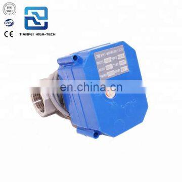 Nickel Plated Brass MINI Electric Motor Ball Valve/ Motorized Ball Valve 1" photo-5