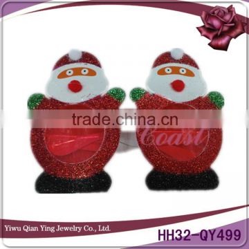 novelty plastic christmas funny santa claus shaped glasses