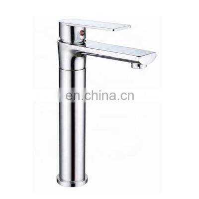 Lavatory Basin Mixer Taps High Single Handle Chrome Waterfall Bathroom Faucet