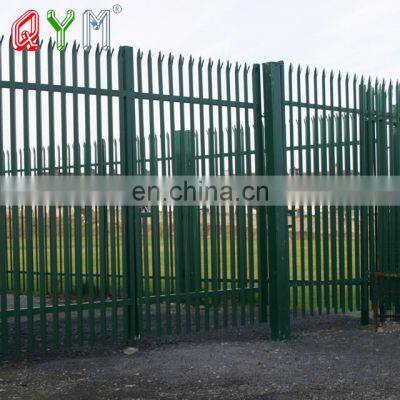 Top quality powder coated or galvanized metal picket fence W palisade fencing for garden