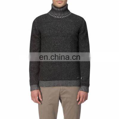 Mens Winter Warm 100% Merino Wool Turtle Neck Sweater